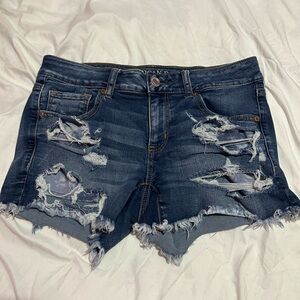 American Eagle Outfitters Ripped Blue Jean Shorts